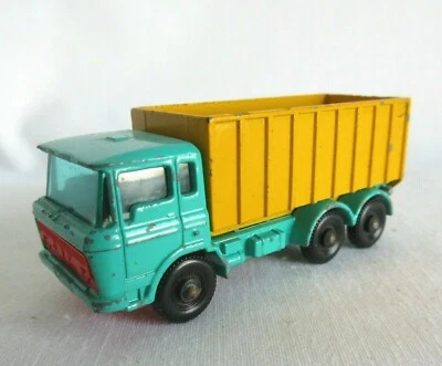 VTG MBX LESNEY ENGLAND 1:64 DIE-CAST 1960s #47 DAF TIPPER CONTAINER TRUCK VG - Image 1 of 4