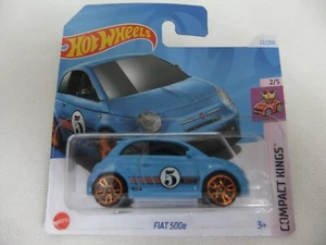 HOT WHEELS FIAT 500 E COMPACT KINGS 2024 NUOVO BLISTERATO - Foto 1 di 2