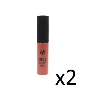 Lip Gloss Stick Mega Matte Care Beauty Colour Coral W7 Cosmetics Care x2 - Picture 1 of 1