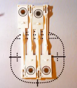 Bally xenon Pinball Machine DROP TARGET SET GOLD HOT STAMP - Picture 1 of 5
