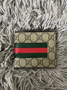 Gucci GG Supreme Web Brown Bifold Wallet - Picture 1 of 6