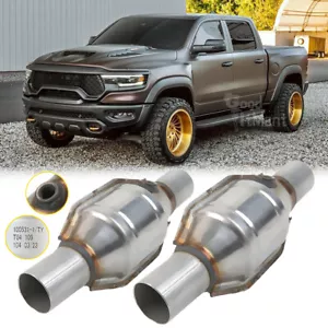 2X 2" Inlet/Outlet Catalytic Converter EPA & Heat Shield For Dodge Ram 1500 5.7L - Picture 1 of 14