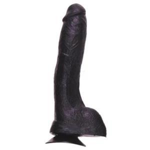 Naturdildo The Real One Penis Dildo schwarz 24 cm, Eichel, Äderung, und Hoden - Bild 1 von 1