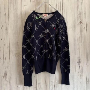 Vivienne Westwood Red Label CHOICE Women's Cardigan Knit Navy Size 2 - Picture 1 of 10