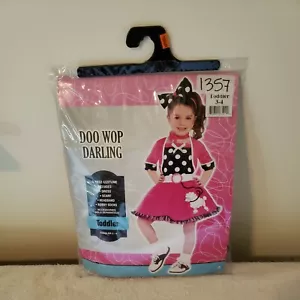 New In Packaging Rockin' 50s Doo Wop Darling Costume Toddler/Child Size 3-4 - Picture 1 of 4