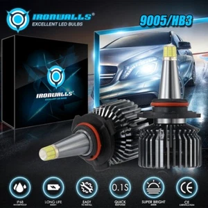 Kit de conversión de bombilla de faro LED 9005 HB3 haz alto blanco súper brillante 6500K - Imagen 1 de 12