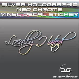 Lokal gehasster schillernder silberner Spiegel Neochrom JDM Auto Vinyl Aufkleber Aufkleber - Bild 1 von 3