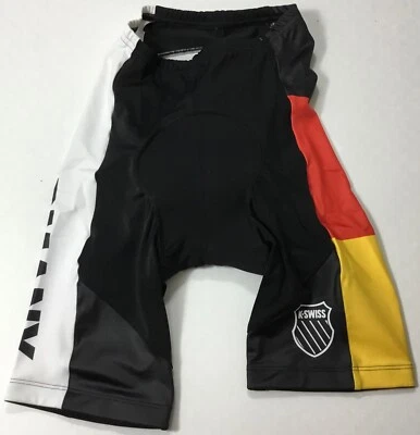 Pantalones Cortos de Ciclismo K-Swiss Para Hombre 10” Alemania Acolchados 100569 Negro Talla S Foto 1 de 2