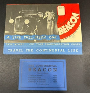 1933 Continental Beacon Automobile Foldout Brochure w/ Pricing Card - Picture 1 of 6