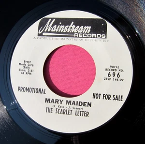 THE SCARLET LETTER - Mary Maiden - clean Promo 45 rpm - Mainstream 696 - Picture 1 of 2