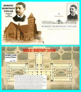 Robert Robinson Taylor Type 2 First Day Cover with Color Cancel - Imagen 1 de 1