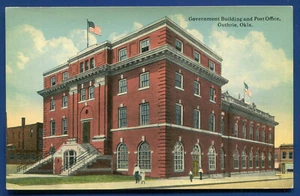 Guthrie Oklahoma Government Building Post Office Postcard - Picture 1 of 2