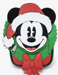 Loungefly Disney Mickey Mouse Wreath Convertible Wristlet Or Belt Bag New - Picture 1 of 6