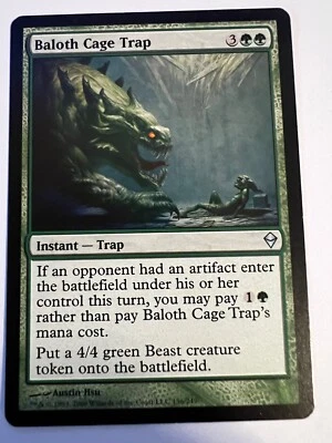 MTG Magic The Gathering Zendikar Baloth Cage Trap Uncommon LP - Image 1 of 2