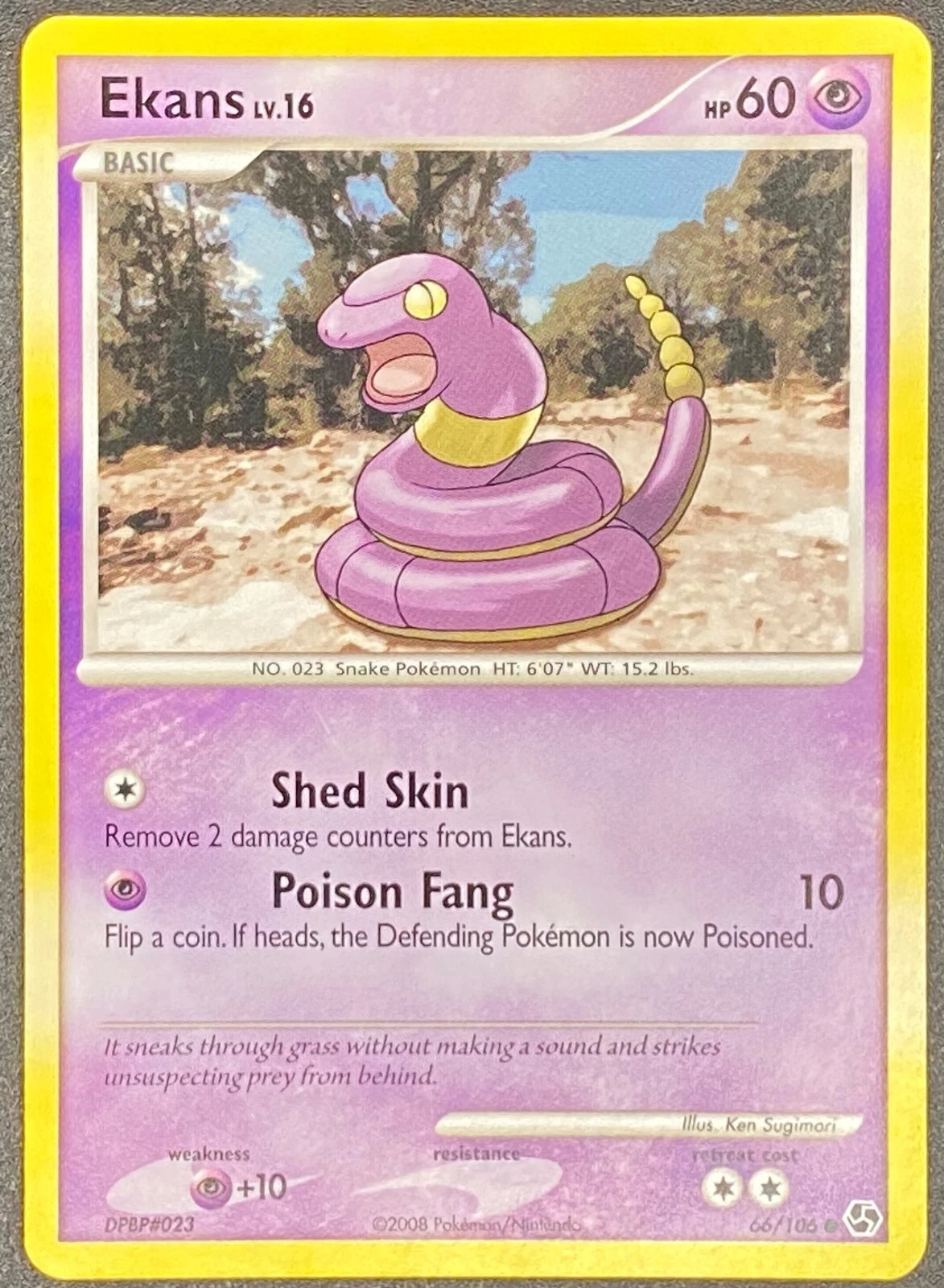 Pokémon Ekans LV. 16 66/106 GE Great Encounters LP/NM