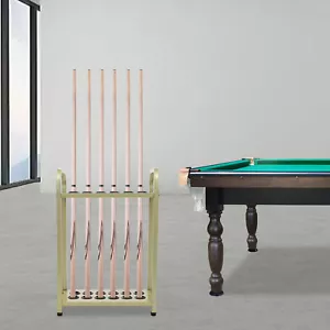 Soporte de piso para tacos de billar 12 soportes para tacos de billar soporte para mesa dorado - Imagen 1 de 19