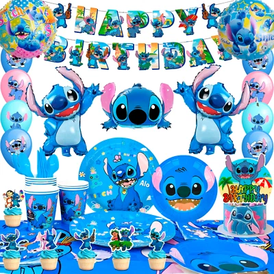 Lilo & Stitch Kinder Geburtstag Party Dekoration Stitch Party Geschirr ballons - Bild 1 von 4