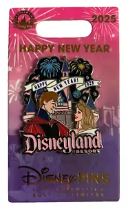 Disneyland 2025 Happy New Year Dornröschen Aurora & Prinz von Schloss LE Pin - Bild 1 von 1