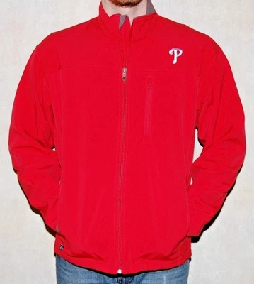 Philadelphia Phillies Jacket All Weather Fleece Lined Full Zip Red MEDIUM - MLB - Image 1 of 3
