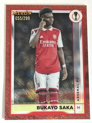 2022-23 Topps Merlin UEFA UCL - Bukayo Saka ROSE GOLD SHIMMER #/299 Arsenal RARO Foto 1 de 4