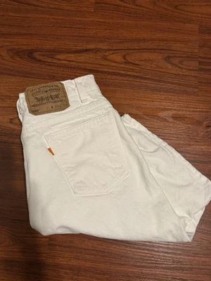 VTG Levis Shorts Mens 29 White 550 Relaxed 10" Orange Tab Made in USA 90s - Image 1 of 4
