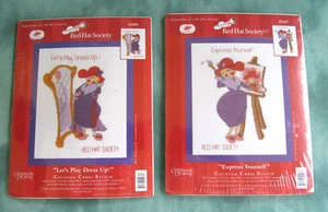 2er Set Red Hat Society gezählte Kreuzstich-Sets - neu im Paket - Bild 1 von 2