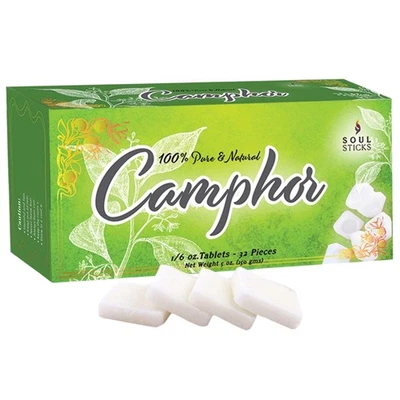 SOUL STICKS Natural Camphor Blocks,Pure Camphor Tablets for Aromatherapy & Puja - Image 1 of 4