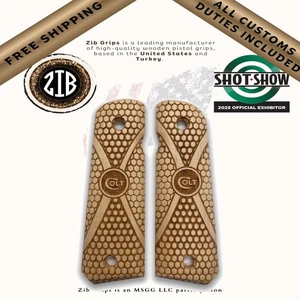 ZIB GRIPS Colt 1911 Grips, Full Size 1911  Grips Taurus SW Honeycomb design - Imagen 1 de 7
