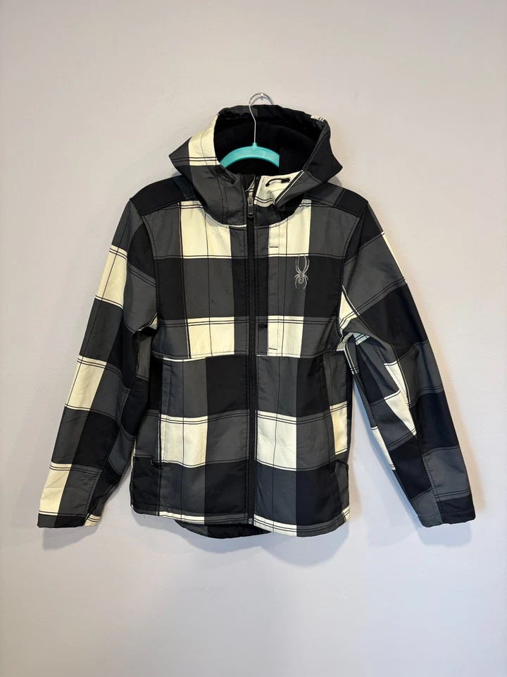 CHAQUETA SPYDER Para hombres PATSCH CON CAPUCHA SOFT SHELL 3549-11 Cuadros Esquí Snowboard - Talla S Foto 1 de 4