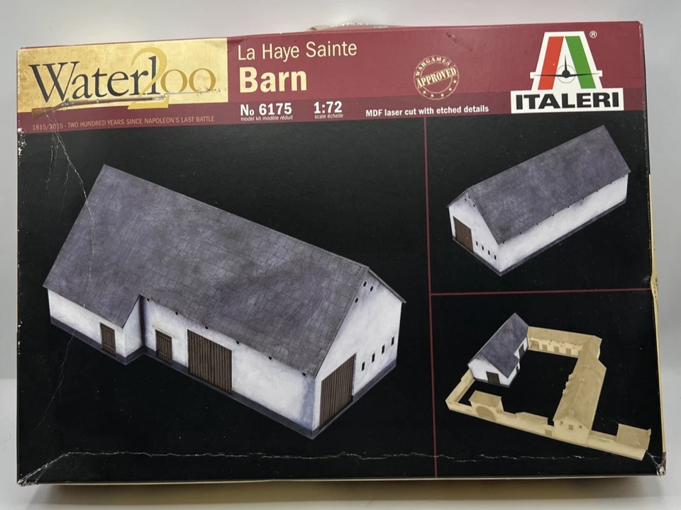 ITALERI Waterloo La Haye Sainte Barn #6175 1/72 Scale Model New Open Box 2015 - Image 1 of 4