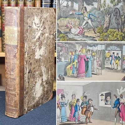 1821 Evelina Young Lady's Introduction to the World HAND COL AQUA TINT PLATES - Image 1 of 4