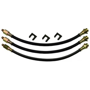 Rubber Brake Hose Kit Drum Brakes 1959-64 Ford Galaxy Fairlane Skyliner 3pc - Picture 1 of 9