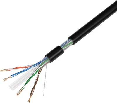 500FT CAT6 Outdoor Ethernet Cable 23AWG Solid UTP Direct Burial Network Wire - Image 1 of 4