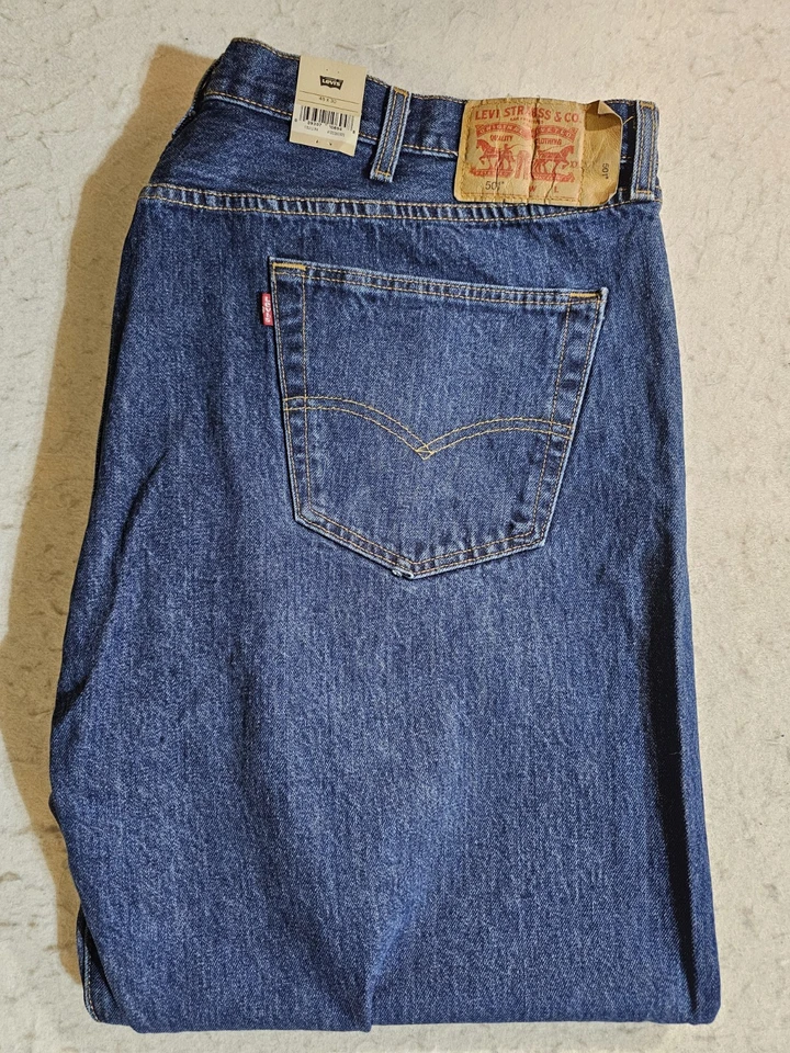 Levi's Original Fit 501 Big & Tall Straight Leg Button Fly Mens Jeans Size 48x30