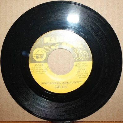 EARL KING Lonely Nights KING FLOYD Groove Me NEW ORLEANS R&B 45 MAISON SOUL 1038 Foto 1 de 2
