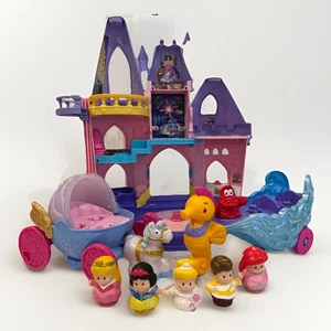 Lotto Fisher Price Little People Disney Principesse Canzoni Musicali Palazzo Castello FUNZIONANTI - Foto 1 di 18