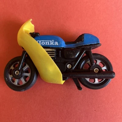 1979 Tonka синий мотоцикл кафе гонщик игрушка - Изображение 1 из 4