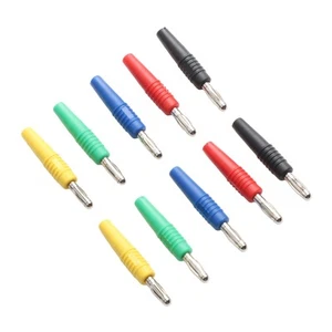 10PCS Nickel Plated Banana Connectors with Solder Type for DIY Projects - Picture 1 of 12