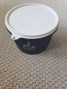 Tupperware Kaffeedose schwarz weißer Deckel - Bild 1 von 3