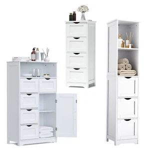 Bathroom Floor Cabinet Free-Standing Storage Cabinet for Bathroom Bedroom D6Z7 - Picture 1 of 37