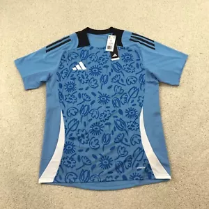 Adidas Tiro 24 Soccer Jersey Mens Large Floral Blue IS2772 - Picture 1 of 7