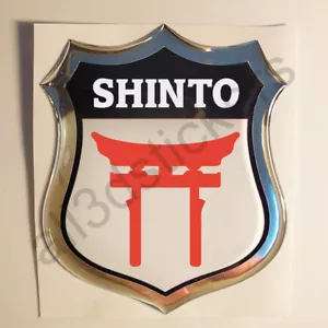 Shinto Sticker Emblem 3D Resin Domed Gel Flag Car kami-no-michi Decal Symbol - Bild 1 von 1