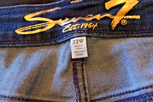 SEVEN7 JEAN SIZE 22W BOMBSHELL HIGH RISE BOOTCUT 30" INSEAM SUPER STRETCH DENIM - Picture 1 of 16