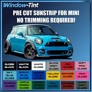 Vor Cut Sonnenstreifen Für MINI COOPER R50 R53 R56 F55 F56 - Vinyl Nein Trimmen - Bild 1 von 2