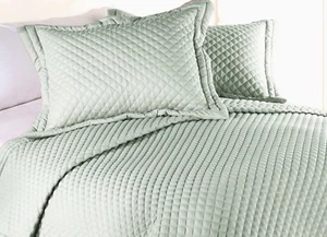 Microfiber Stain and Water Resistant Diamond Quilt Shams (- Set of 2) - Imagen 1 de 4