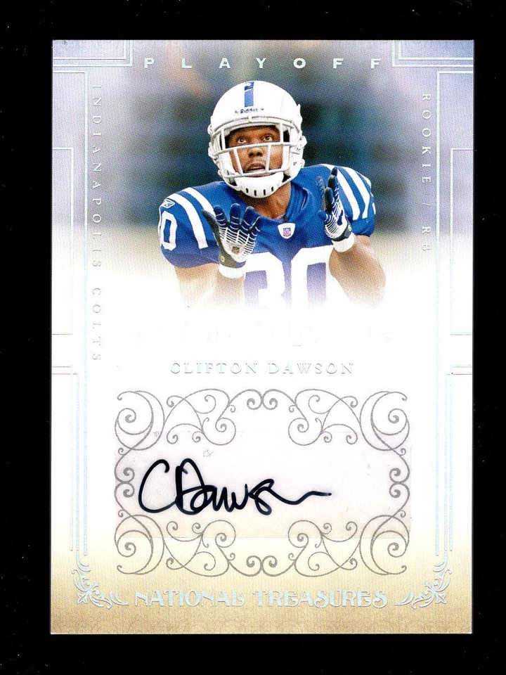 2007 NATIONAL TREASURES #179 CLIFTON DAWSON RC AUTO 270/299 COLTS - Image 1 of 1