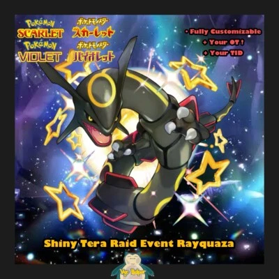 Pokemon Scarlet and Violet-✨Shiny✨ Raid Event Rayquaza (YOUR OT&TID) - READ DESC - Image 1 of 4