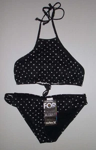 TILLY'S HURLEY bikini Swimsuit BATHING SUIT BLACK S SMALL - Picture 1 of 2