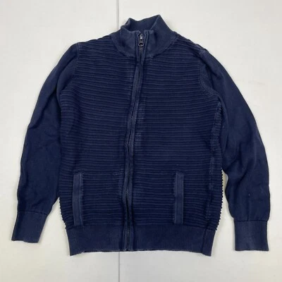 Jersey Jasper Conran 7-8 años azul niños cremallera completa cuello acanalado - Imagen 1 de 4