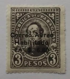 Paraguay Airmail Stamp, 1929, sc#C17, Mint, VLH, OG - Picture 1 of 2